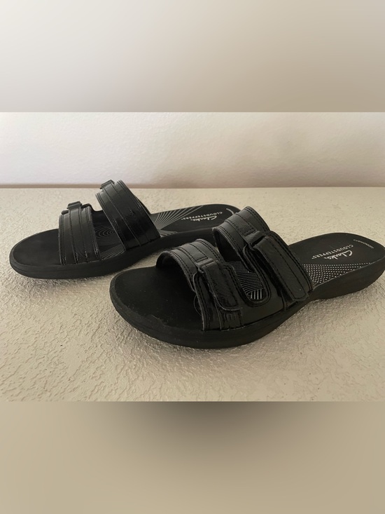Cloudsteppers by Clarks Shoes - Clarks Cloudsteppers Breeze Piper Sandals Womens 8 Black Patent